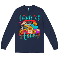 Navy loads of love with truck Long Sleeve Tee - HRA Design Shop