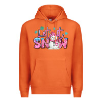 Carrot let it snow pink christmas snowman Premium Hoodie - MaliasSmallBusiness