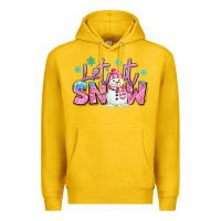 Lemon let it snow pink christmas snowman Premium Hoodie - MaliasSmallBusiness