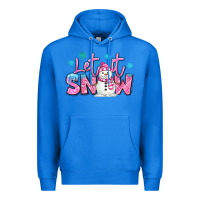 True Royal let it snow pink christmas snowman Premium Hoodie - MaliasSmallBusiness