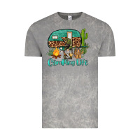 Cloud Rock camping life caravan and gnome Vintage Tee - BarkalooDesign