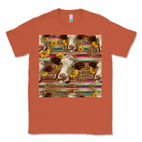 Copper western hereford cattle seamless pattern Classic Tee - HRA Design Shop