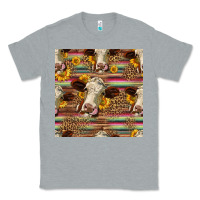 Heather Grey western hereford cattle seamless pattern Classic Tee - HRA Design Shop
