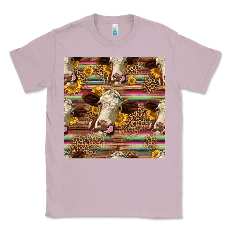 Western Hereford Cattle Seamless Pattern Classic Tee by HRA Design Shop | Teevron