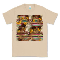 Mushroom western hereford cattle seamless pattern Classic Tee - HRA Design Shop