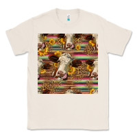 Natural western hereford cattle seamless pattern Classic Tee - HRA Design Shop