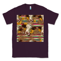 Plum western hereford cattle seamless pattern Classic Tee - HRA Design Shop