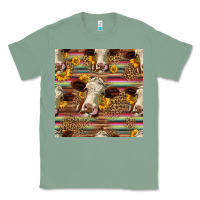 Sage western hereford cattle seamless pattern Classic Tee - HRA Design Shop