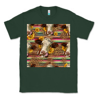 Sports Green western hereford cattle seamless pattern Classic Tee - HRA Design Shop