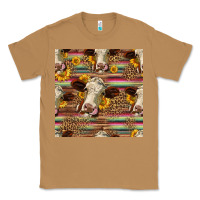 Toasted Coconut western hereford cattle seamless pattern Classic Tee - HRA Design Shop