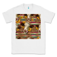 White western hereford cattle seamless pattern Classic Tee - HRA Design Shop