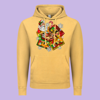 Christmas Cassette Tapes Vintage Hoodie Designed By Zillion Design Studio