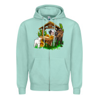 Jesus Holy Night Cows And Sunflowers Zipper Hoodie | Teevron