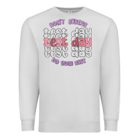Dove Grey dont stress test day do your best Premium Sweatshirt - MaliasSmallBusiness