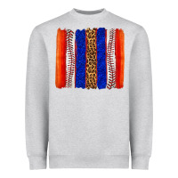 Heather Grey baseball brush strokes Heavyweight Sweatshirt - texasbilliewilder