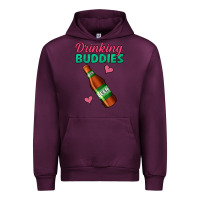 Mauve Wine drinking buddies beer bottle Urban Hoodie - Jasminsmagicworld