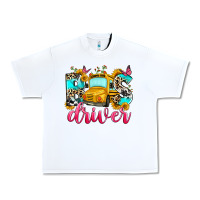 White bus driver Urban Heavy Tee - Zillion Design Studio