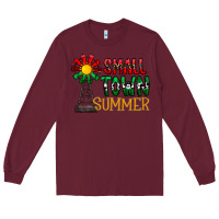 Burgundy small town summer Long Sleeve Tee - CowhideDigitalArt