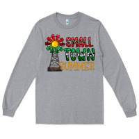 Heather Grey small town summer Long Sleeve Tee - CowhideDigitalArt