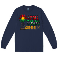 Navy small town summer Long Sleeve Tee - CowhideDigitalArt