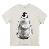 Cream baby penguin Heavy Core Tee - LillyAllenDesigns