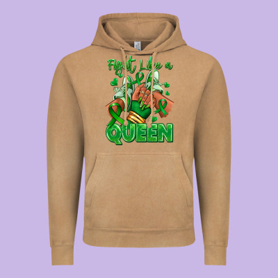 Vintage Hoodie green ribbon liver cancer afro girl sneakers