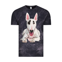 Cloud Black bull terrier Vintage Tee - RanaPortraitStore