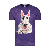 Cloud Purple bull terrier Vintage Tee - RanaPortraitStore