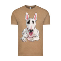 Vintage Coffee bull terrier Vintage Tee - RanaPortraitStore