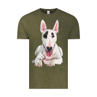 Vintage Olive bull terrier Vintage Tee - RanaPortraitStore