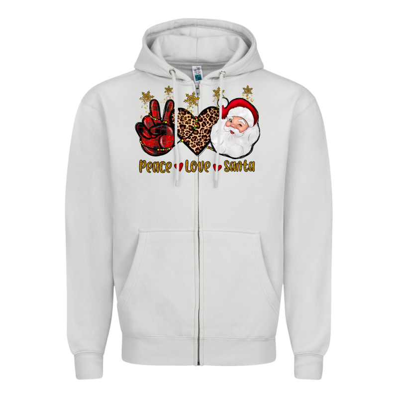 Peace Love Santa Zipper Hoodie by JahusDesignShop | Teevron