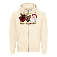 Sandshell peace love santa Zipper Hoodie - JahusDesignShop