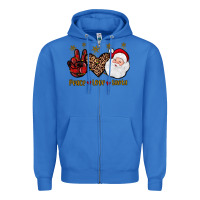 True Royal peace love santa Zipper Hoodie - JahusDesignShop