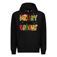 Black merry and bright Premium Hoodie - MaliasSmallBusiness