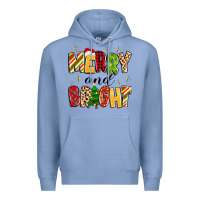 Colony Blue merry and bright Premium Hoodie - MaliasSmallBusiness