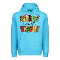Ocean Blue merry and bright Premium Hoodie - MaliasSmallBusiness