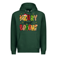 Sports Green merry and bright Premium Hoodie - MaliasSmallBusiness