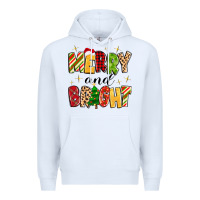 White merry and bright Premium Hoodie - MaliasSmallBusiness
