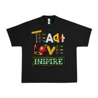 Black teach love inspire Urban Heavy Tee - BarkalooDesign