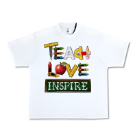 White teach love inspire Urban Heavy Tee - BarkalooDesign