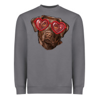 Storm labrador retriever with love glass Heavyweight Sweatshirt - RanaPortraitStore