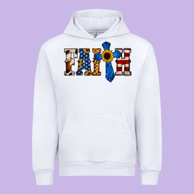 Faith  Th Of July Cross Urban Hoodie Designed By Jasminsmagicworld