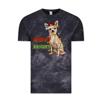 Cloud Black merry and bright chihuahua Vintage Tee - RanaPortraitStore
