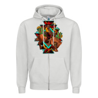 Dove Grey aztec rodeo cowboy christmas Zipper Hoodie - JahusDesignShop