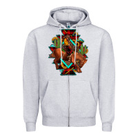 Heather Grey aztec rodeo cowboy christmas Zipper Hoodie - JahusDesignShop