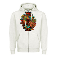 Oatmeal Heather aztec rodeo cowboy christmas Zipper Hoodie - JahusDesignShop