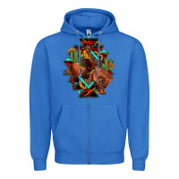 True Royal aztec rodeo cowboy christmas Zipper Hoodie - JahusDesignShop