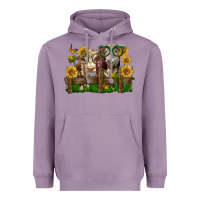 Lavender hereford bull and heifer with sunflowers Heavyweight Hoodie - LillyAllenDesigns
