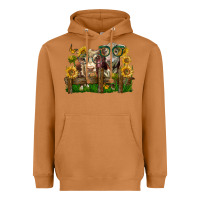 Meerkat hereford bull and heifer with sunflowers Heavyweight Hoodie - LillyAllenDesigns