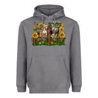 Storm hereford bull and heifer with sunflowers Heavyweight Hoodie - LillyAllenDesigns